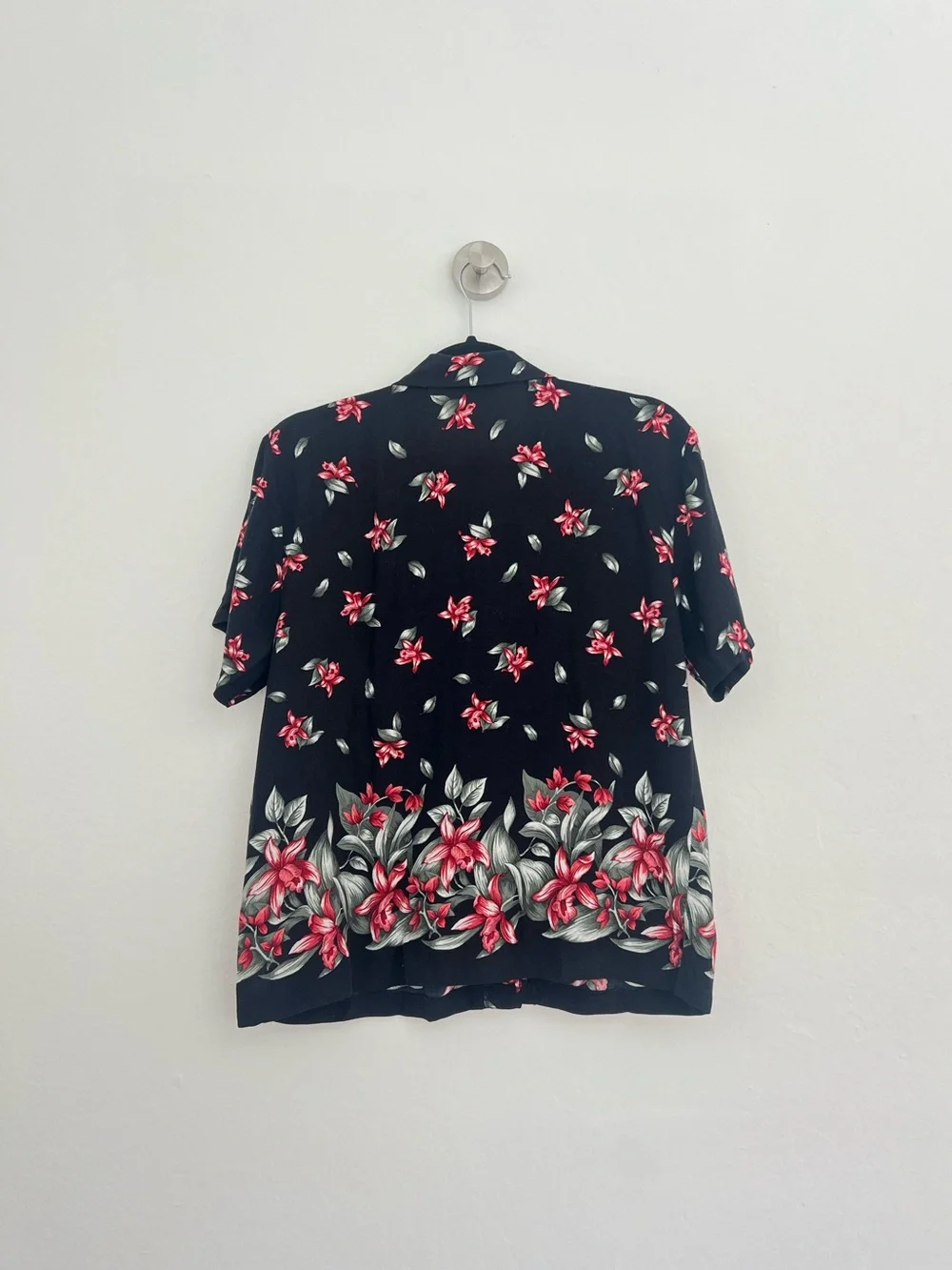 Vintage Teddi Hawaiian Tropical Print Button Down